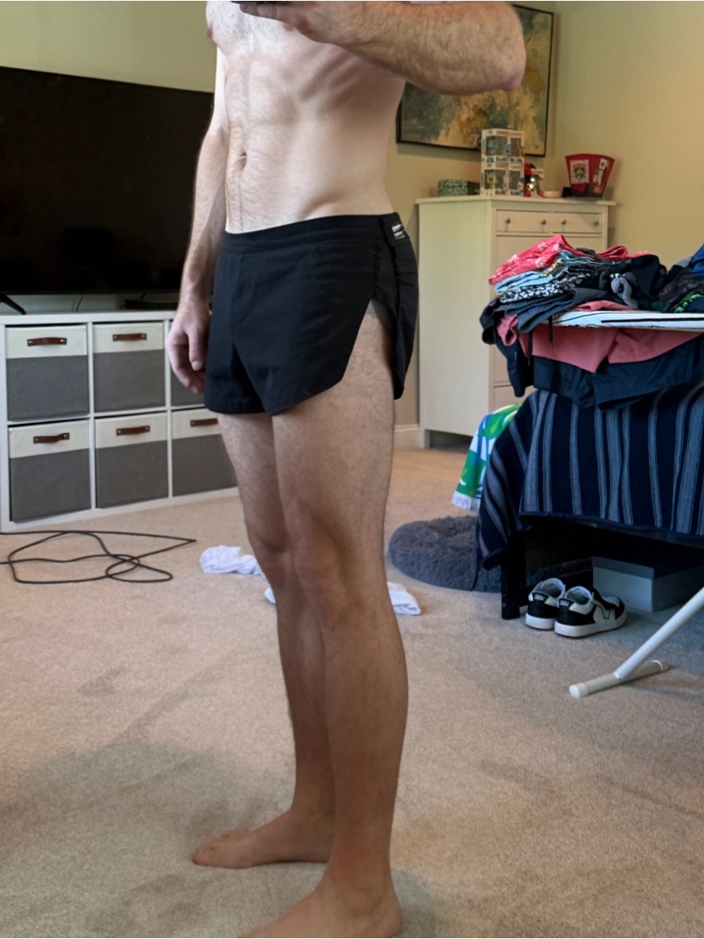 Men's Black Nike Running Shorts Large
